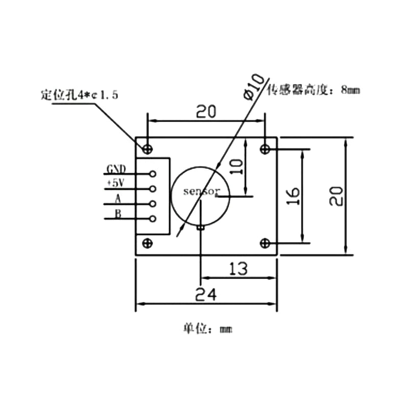 TPM-300A-V1.2 VOC / Odor Sensor Module with UART / Digital Output