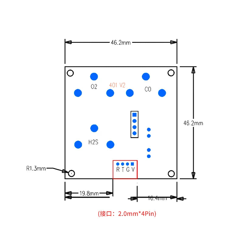 SM401-4in1 CO / H2S / CH4 / O2 Multi-Gas Sensor Module with RS485 / UART / Digital Output