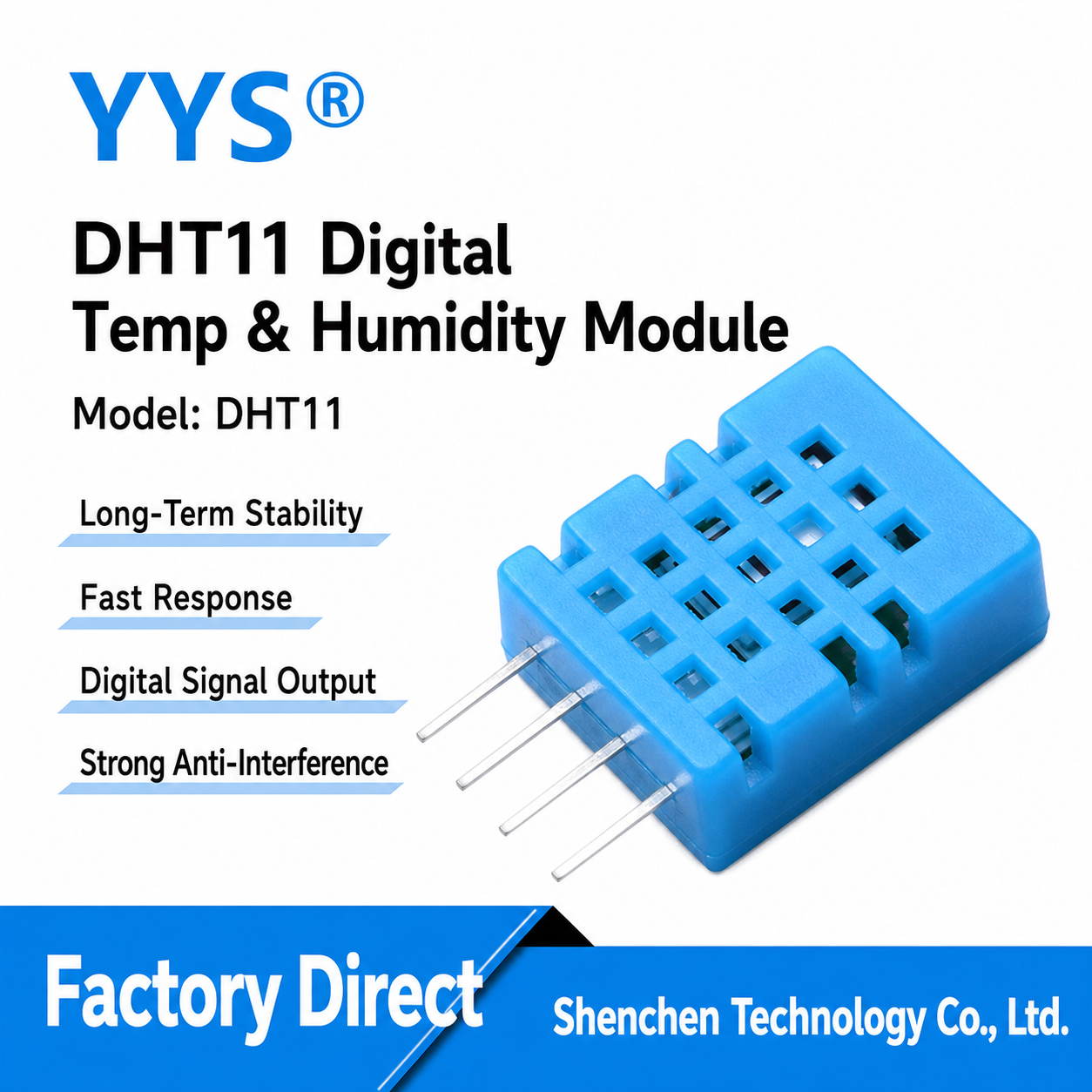 DHT11 Temperature & Humidity Sensor Module with RS485 / RS232 / TTL Output
