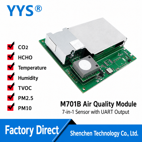 M701 HCHO / TVOC / PM2.5 / Temperature & Humidity / Humidity / CO2 Multi-Parameter IAQ Sensor Module with UART / Digital Output
