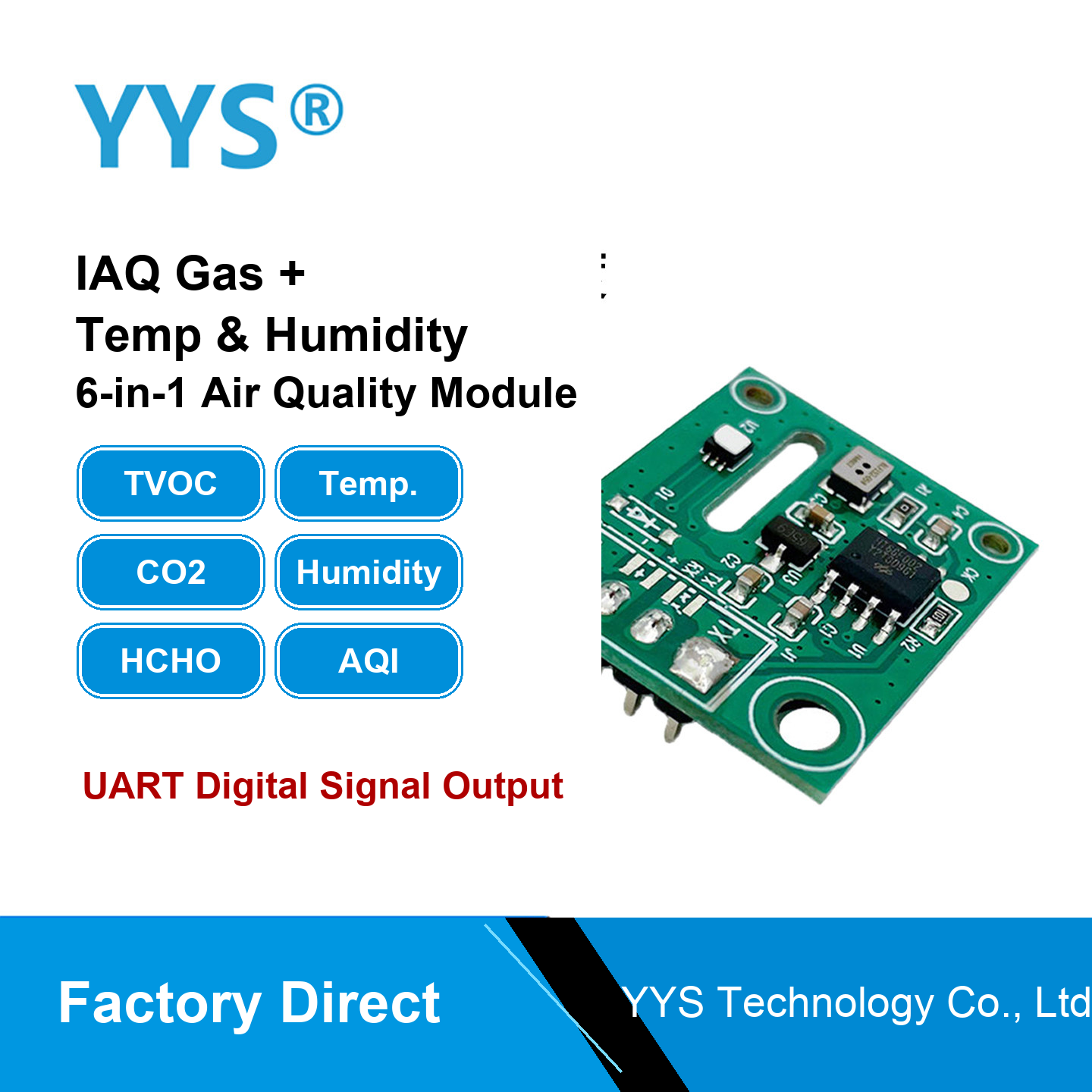 SC-4M01A TVOC / Temperature & Humidity / Humidity / VOC Multi-Parameter IAQ Sensor Module with UART / Digital Output
