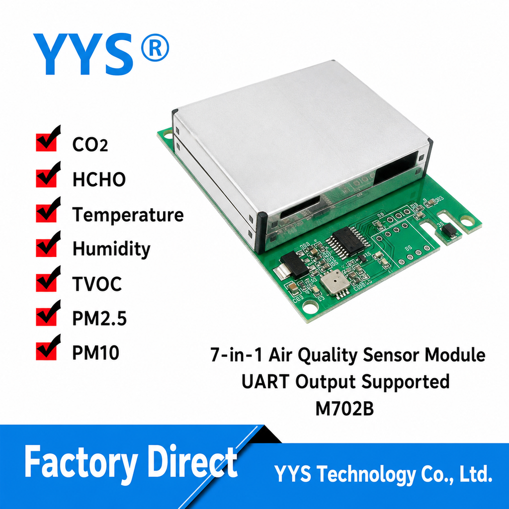 M702 CO2 / HCHO / TVOC / PM2.5 / Temperature & Humidity / Humidity Multi-Parameter IAQ Sensor Module with RS485 / UART / Digital Output