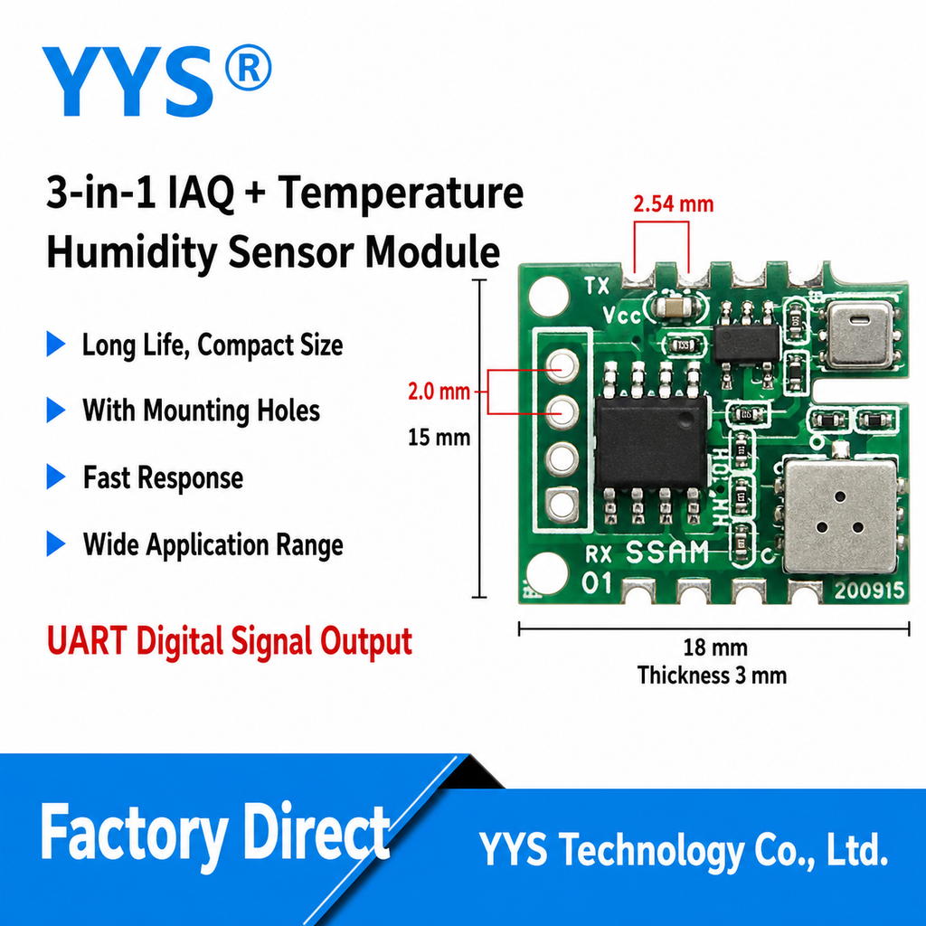 SSAM01 TVOC / Temperature & Humidity / Humidity / VOC Multi-Parameter IAQ Sensor Module with UART / Digital Output
