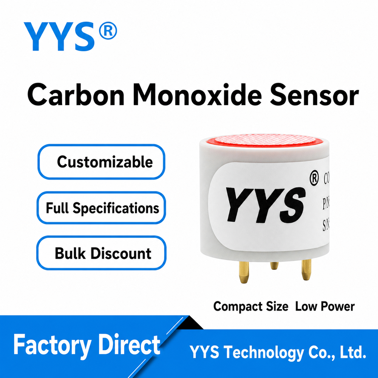 YE-4CO ETO / HCl / CO / SO2 / NO2 / H2S Sensing Element