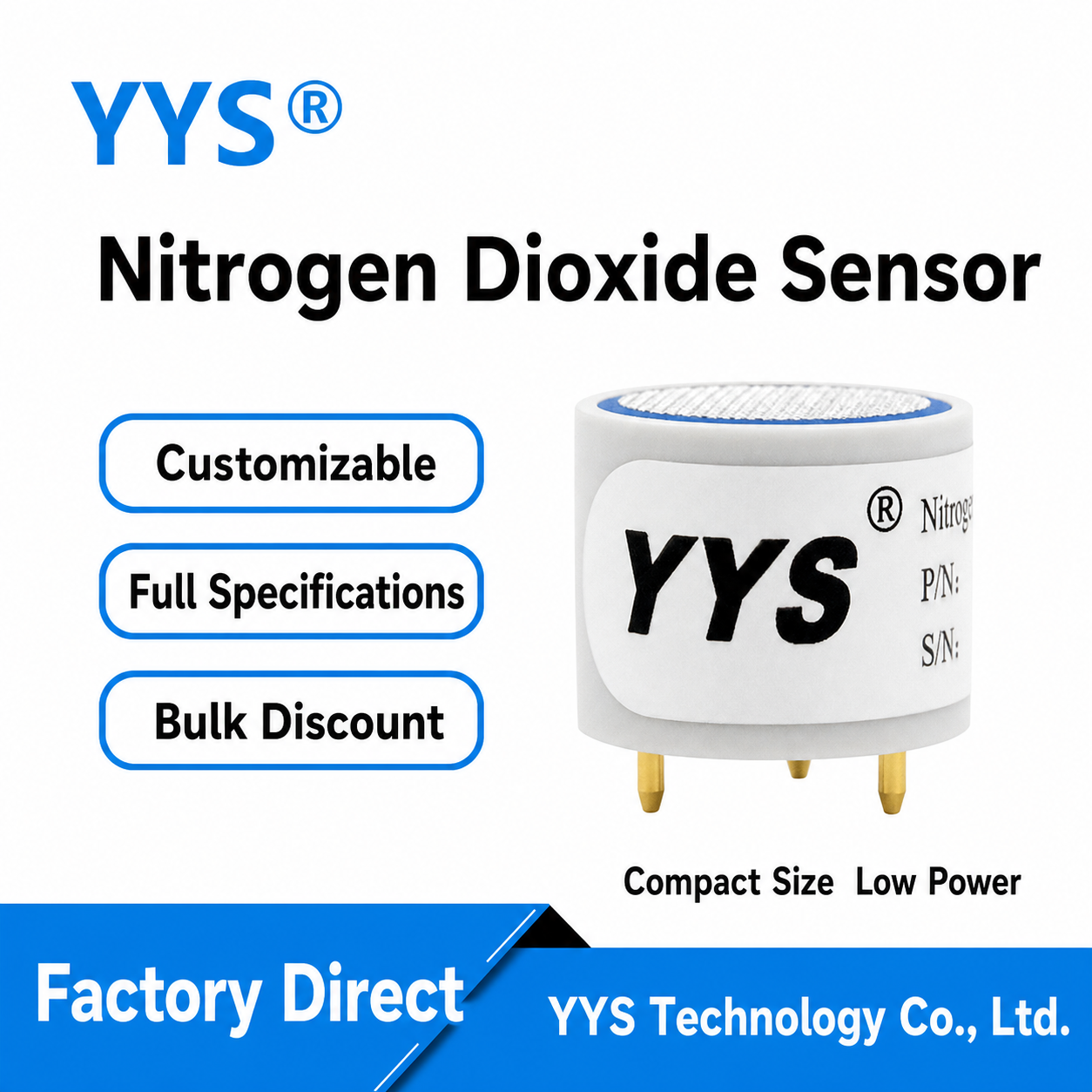 YE-4NO2 ETO / HCl / CO / SO2 / NO2 / H2S Sensing Element