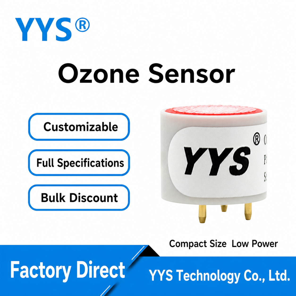YE-4O3 ETO / HCl / CO / SO2 / NO2 / H2S Sensing Element